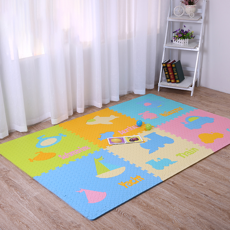 Wholesale EVA foam material baby playing mat baby crawling mat with animal shape