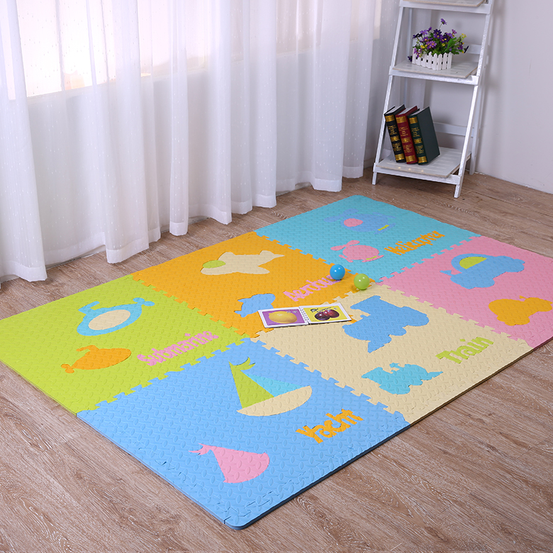 Tapis de puzzle de jeu pour bébé au sol éducatif eva écologique de haute qualité