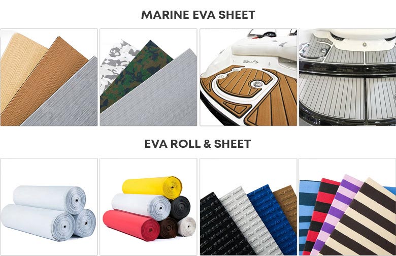 custom logo and size yacht grey stripe anti UV sheet boat flooring carpet EVA boats rubber flooring