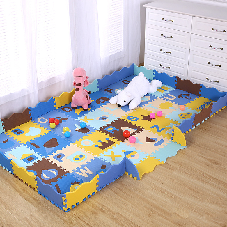 Tapis de puzzle de jeu pour bébé au sol éducatif eva écologique de haute qualité