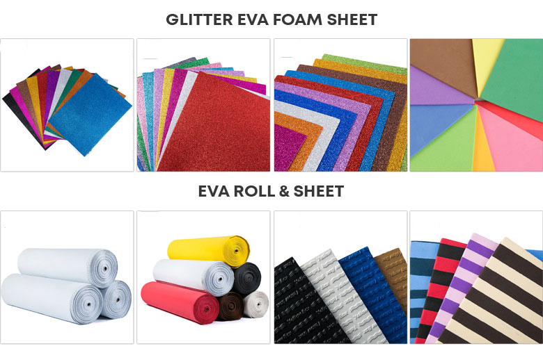 Hot selling colorful school craft camouflage printed glitter eva foam sheet