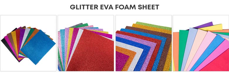 China wholesale high quality printed multi color eva glitter foam sheet