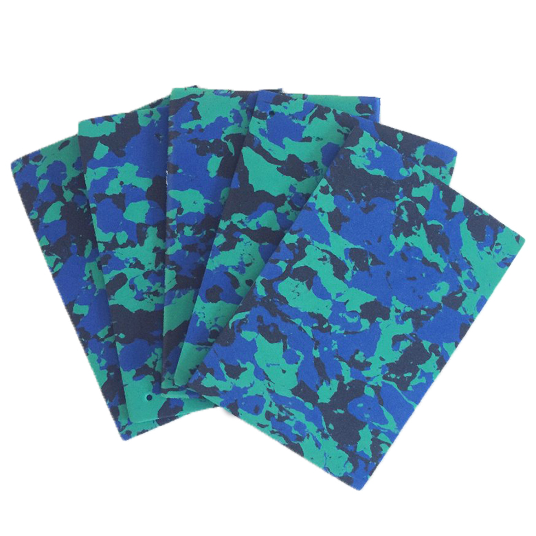 Reliable supplier camouflage pattern plastic foam sheet mix color eva for slipper