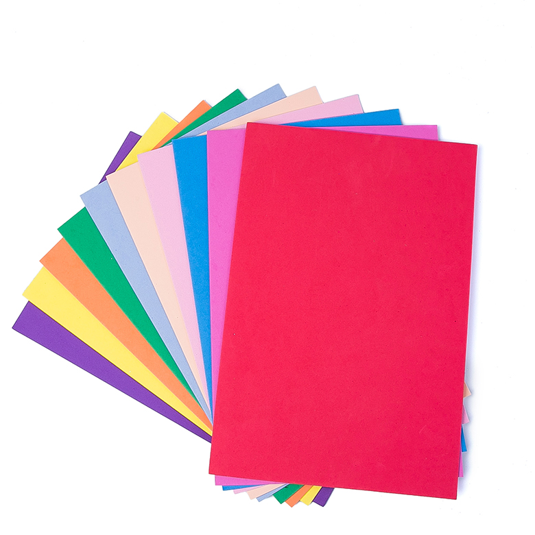 Multicolored OEM service handcraft safe sheet material eva paper foam adhesive