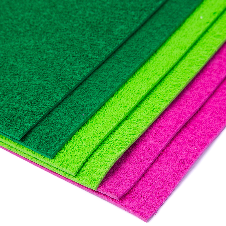 factory direct grass green furry flocking colorful non toxic eva