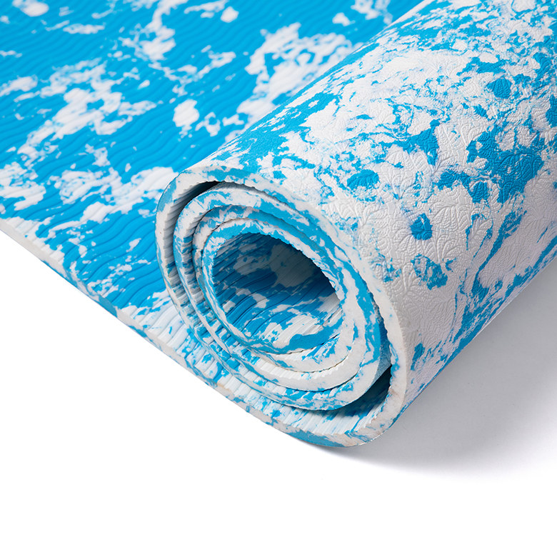 high density anti-tear exercise Eco friendly camouflage camo new style fitness blue cloud EVA yoga mat extra thick